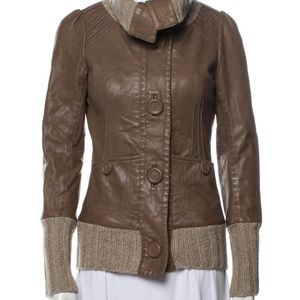 Mackage Lamb Leather Shawl Collar Jacket Size Medium